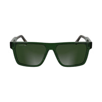 Lacoste Sunglasses Square Full Rim, Transparent Green Frame and Green Lens L6059SN301