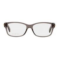 Gucci Eyeglasses Rectangle Full Rim, Grey Frame and Clear Demo Lenses Lens GG0716O003