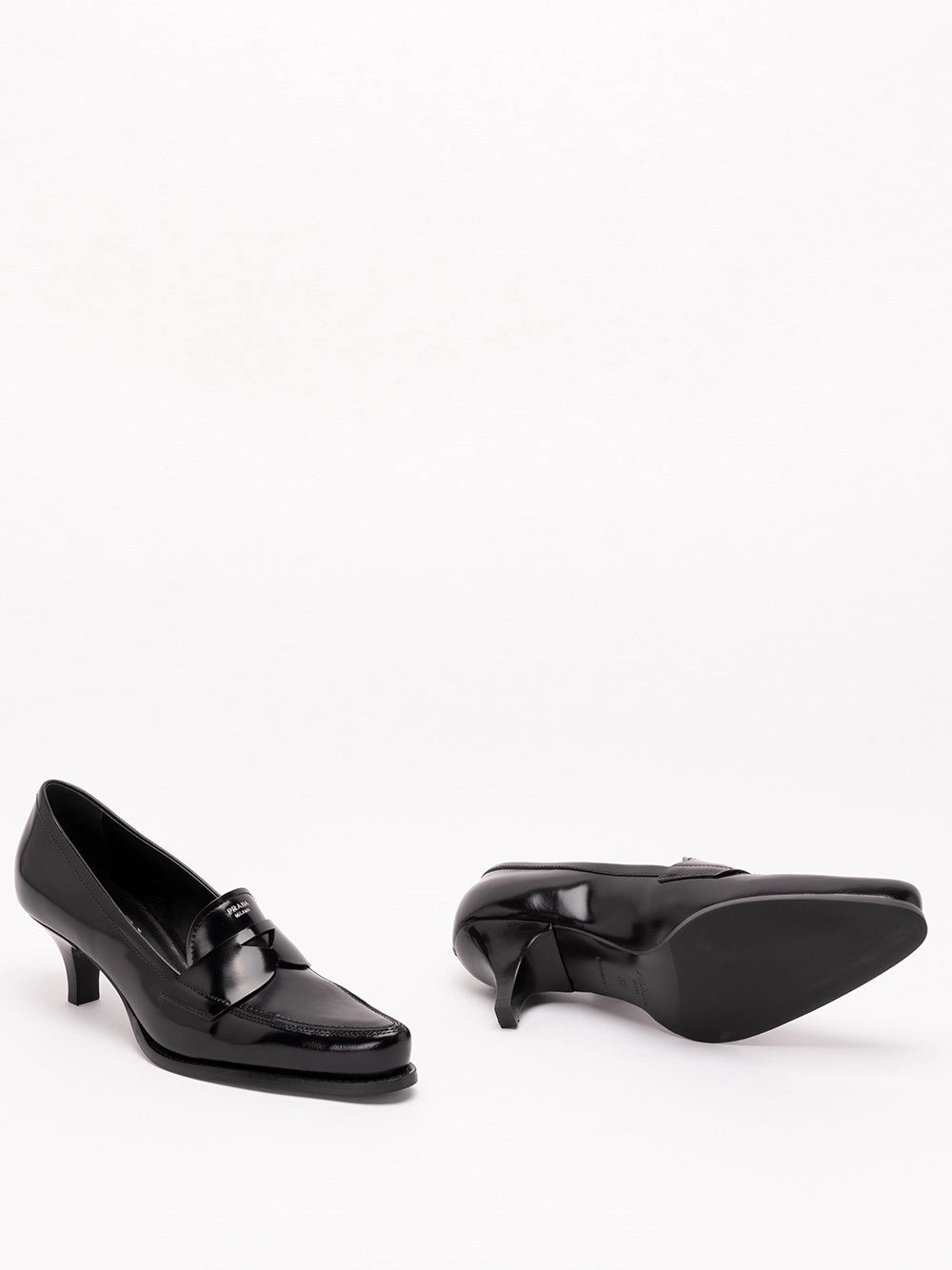 Prada Women Brushed Leather Loafers