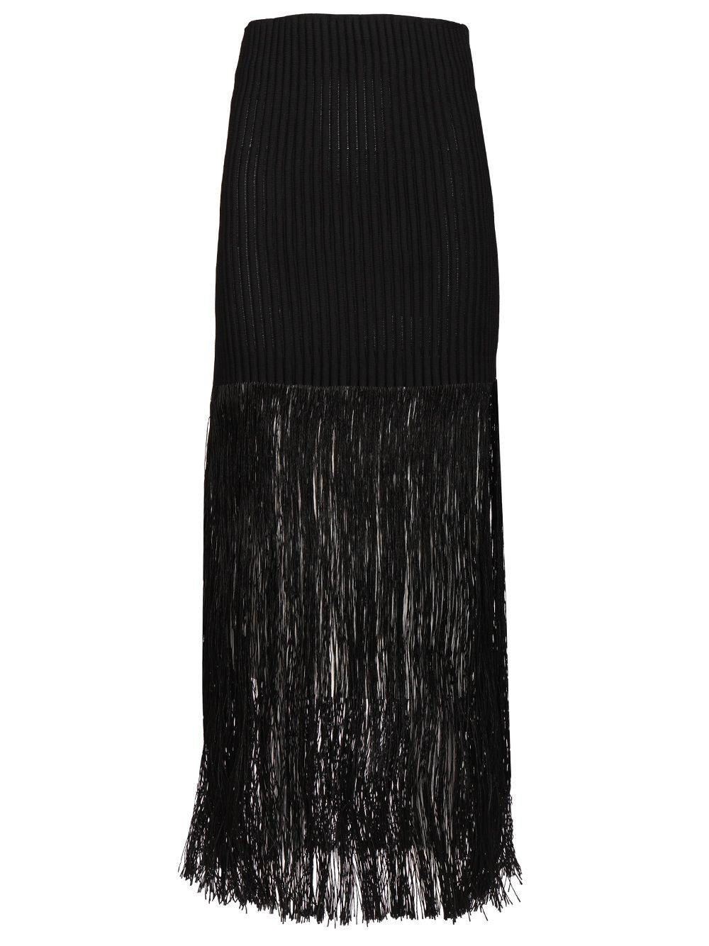 Alaïa Women Tubular Skirt With Fringes