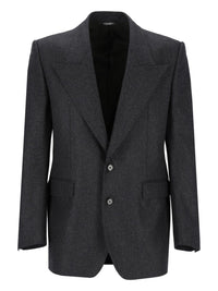 Dolce & Gabbana Men Sinatra Single-Breasted Wool Flannel Jacket