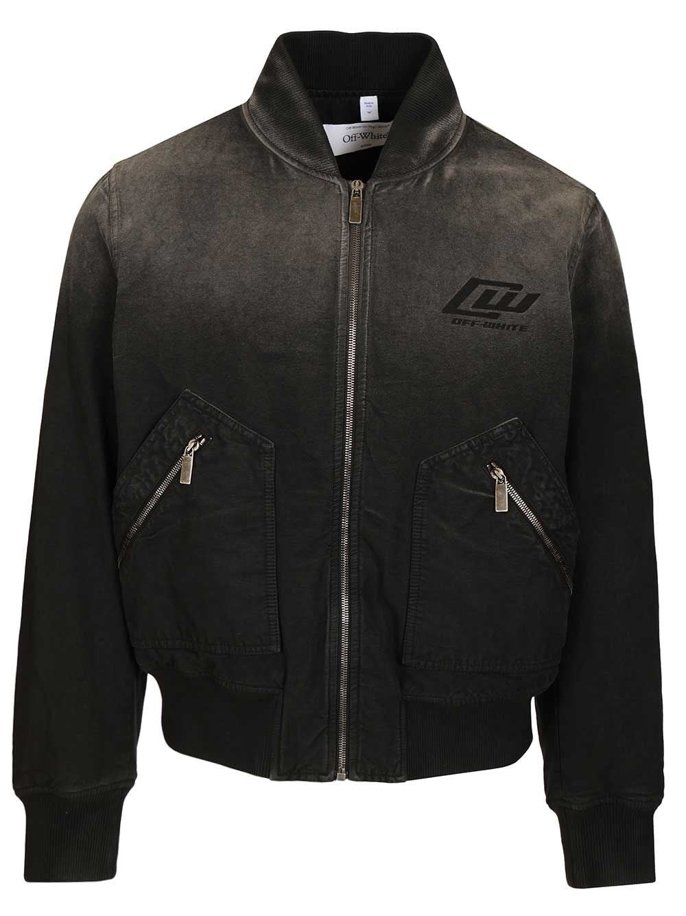 Off-White Men Owr Grad Cot Reg Bomber Black