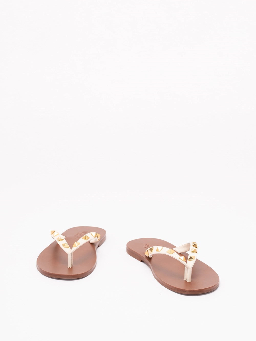 Valentino Garavani Women Rockstud Calfskin Flip-Flops 05Mm