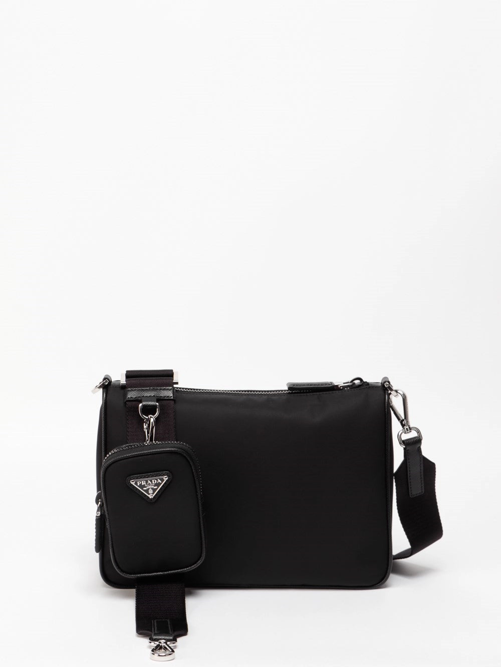 Prada Men Re-Nylon And Saffiano Leather Shoulder Bag