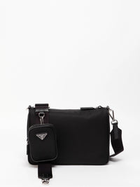Prada Men Re-Nylon And Saffiano Leather Shoulder Bag