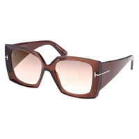 Tom Ford Tom Ford Sunglasses Square Full Rim, Dark Brown Frame and Mirror Brown Lens FT092148G