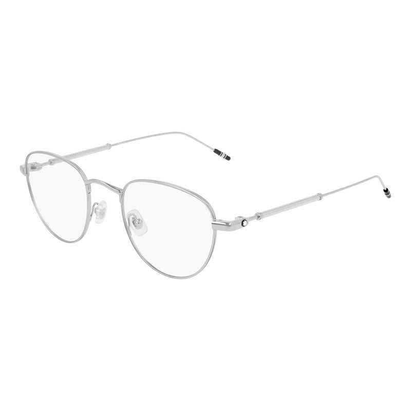 Montblanc Eyeglasses Square Full Rim, Gold Frame and Clear Demo Lens Lens MB0111O002