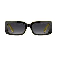 Marc Jacobs Sunglasses Rectangle Full Rim, Black/Yellow Frame and Dark Grey Gradient Lens MARC804/S071C9O