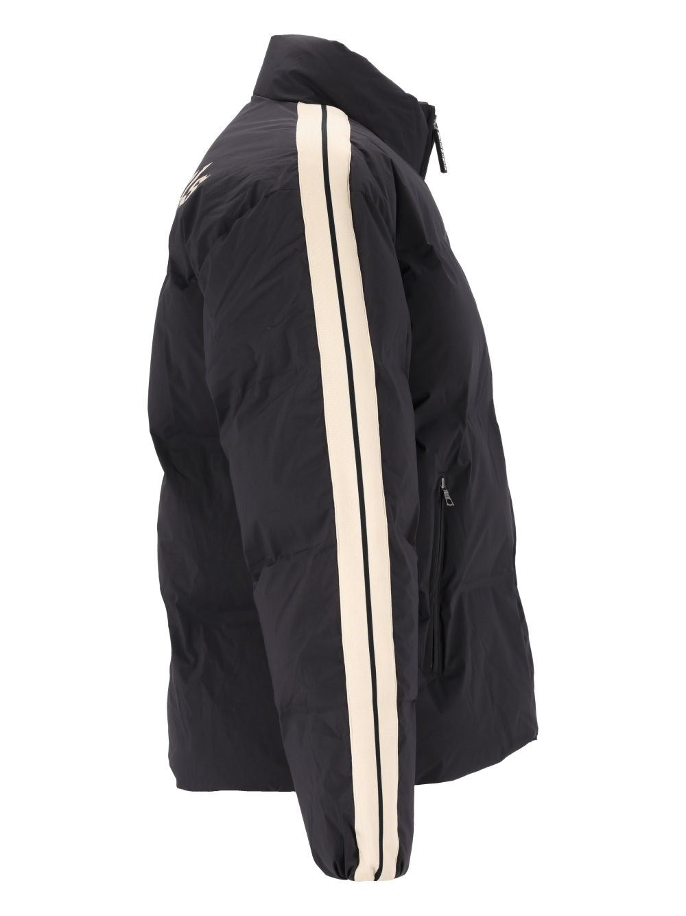 Palm Angels Men Track Padded Jacket With Contrast Stripes