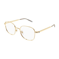Montblanc Eyeglasses Square Full Rim, Gold Frame and Clear Demo Lens Lens MB0238OK001