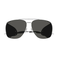 Saint Laurent Sunglasses Aviator Full Rim, Black Frame and Black Lens SL653LEONLEATHERSPOILER002