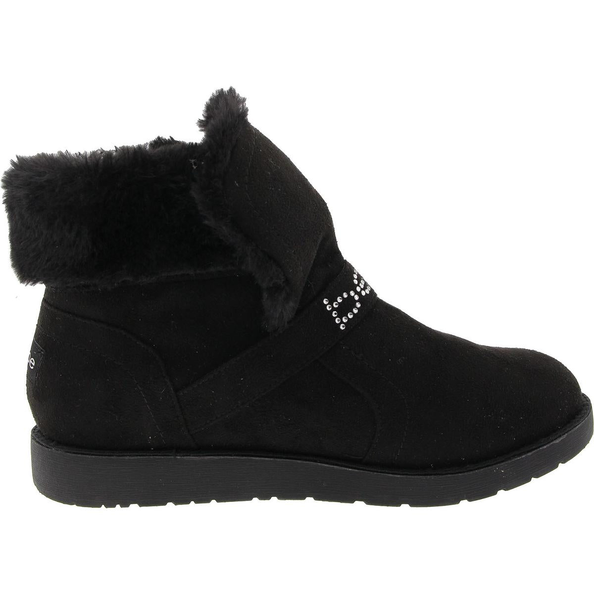Leyna Womens Embellished Faux Fur Shearling Boots