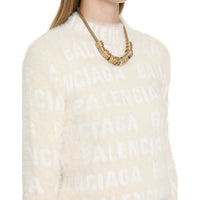 Balenciaga Balenciaga Jacquard Logo Sweater Women