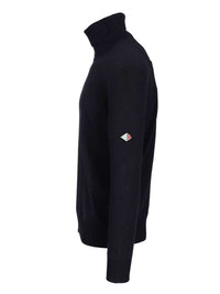 Bottega Veneta Men Navy Blue Wool Turtleneck Sweater