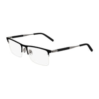 Salvatore Ferragamo Eyeglasses Rectangle Semi Rim, Grey Frame and Clear Demo Lens Lens SF2586081