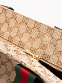 Gucci Men `Gg` Canvas Tote Bag