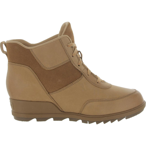 Womens Leather Ankle Boot Wedge Boots