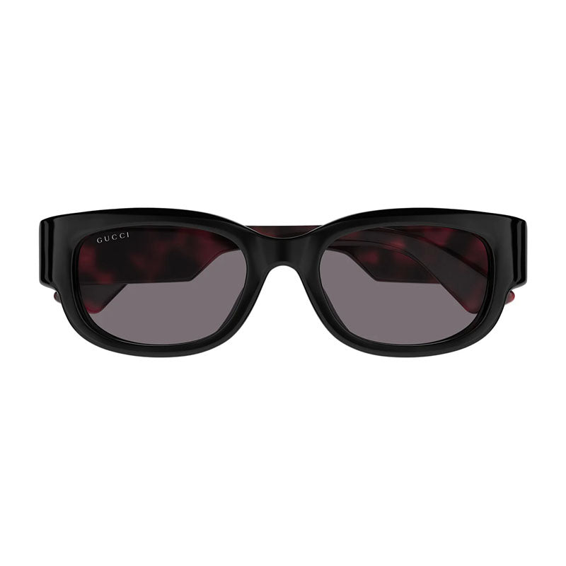 Gucci Sunglasses Square Full Rim, Black/Havana Frame and Violet Lens GG1667SK003
