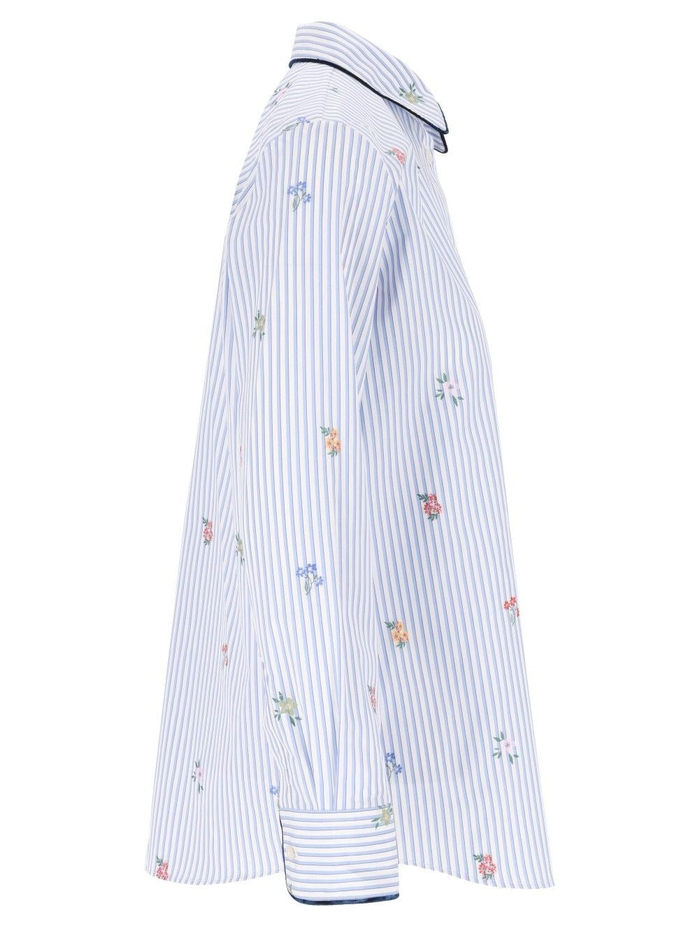 Etro Women Striped Jacquard Cotton Shirt