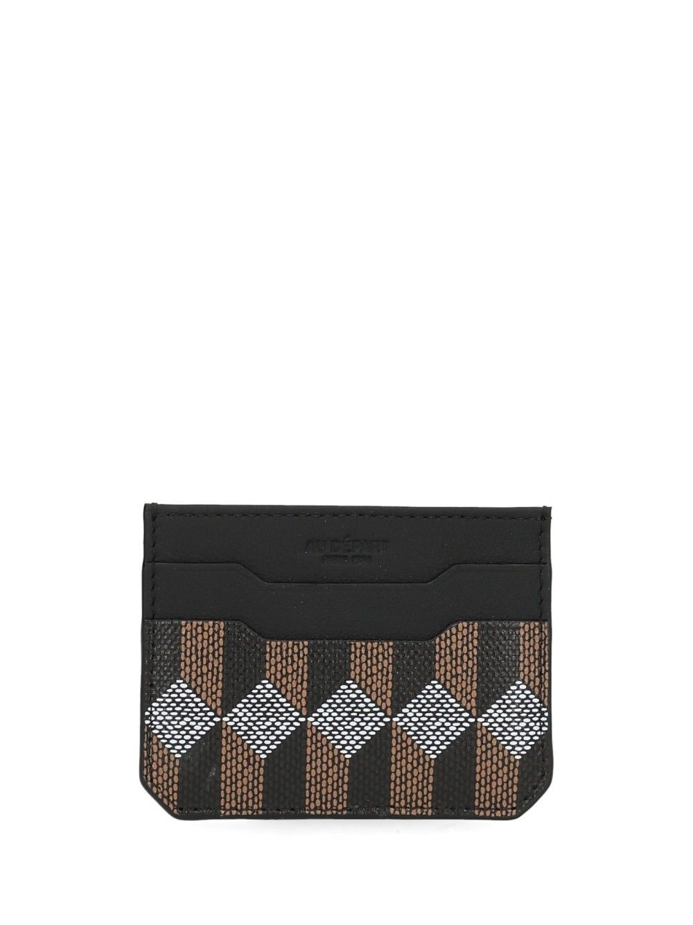 Au Depart Women Printed Leather Card Holder
