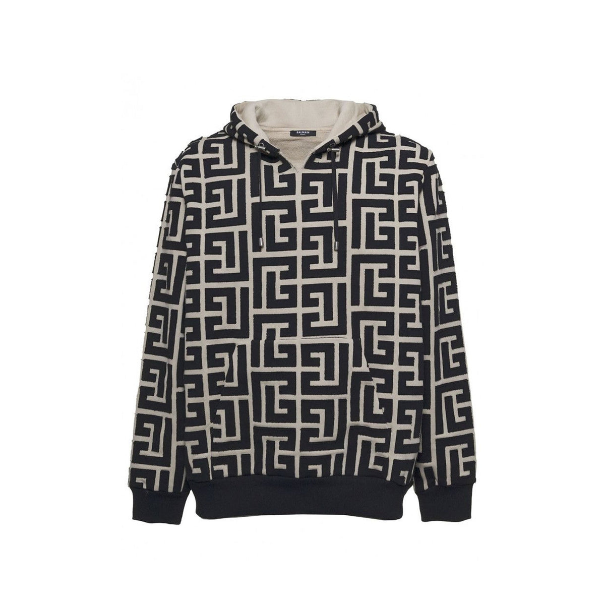 Balmain Balmain Monogrammed Hooded Sweatshirt Men