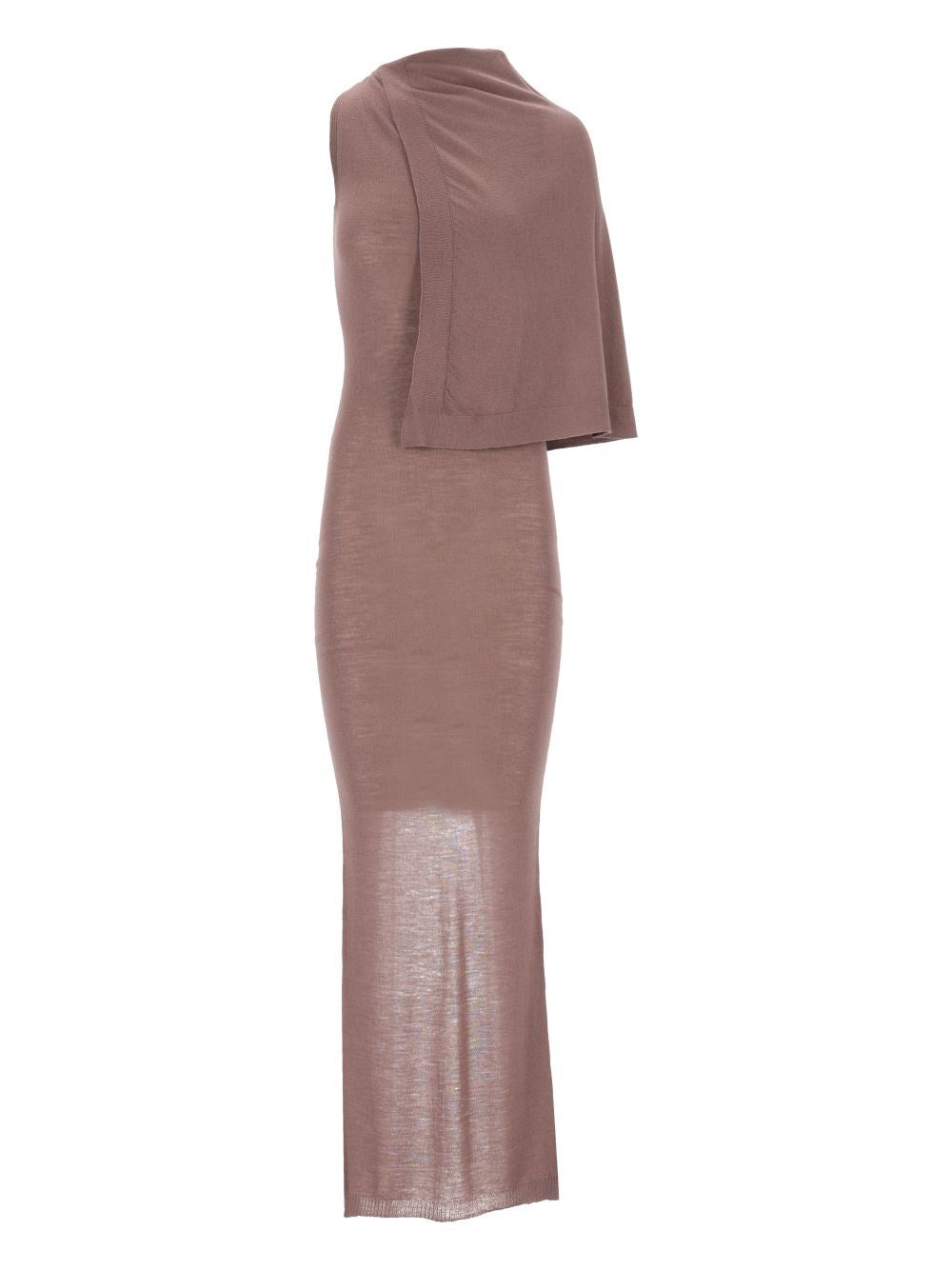 Rick Owens Women Long Knit Dress With Overlay Detail