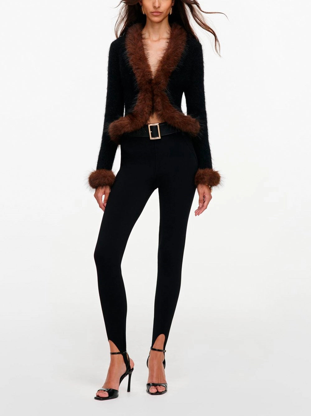 Self-portrait Self-Portrait Women Faux Fur Knit Cardigan