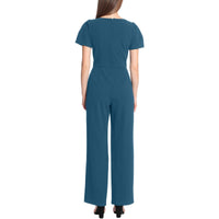 Womens Crepe Formal Jumpsuit