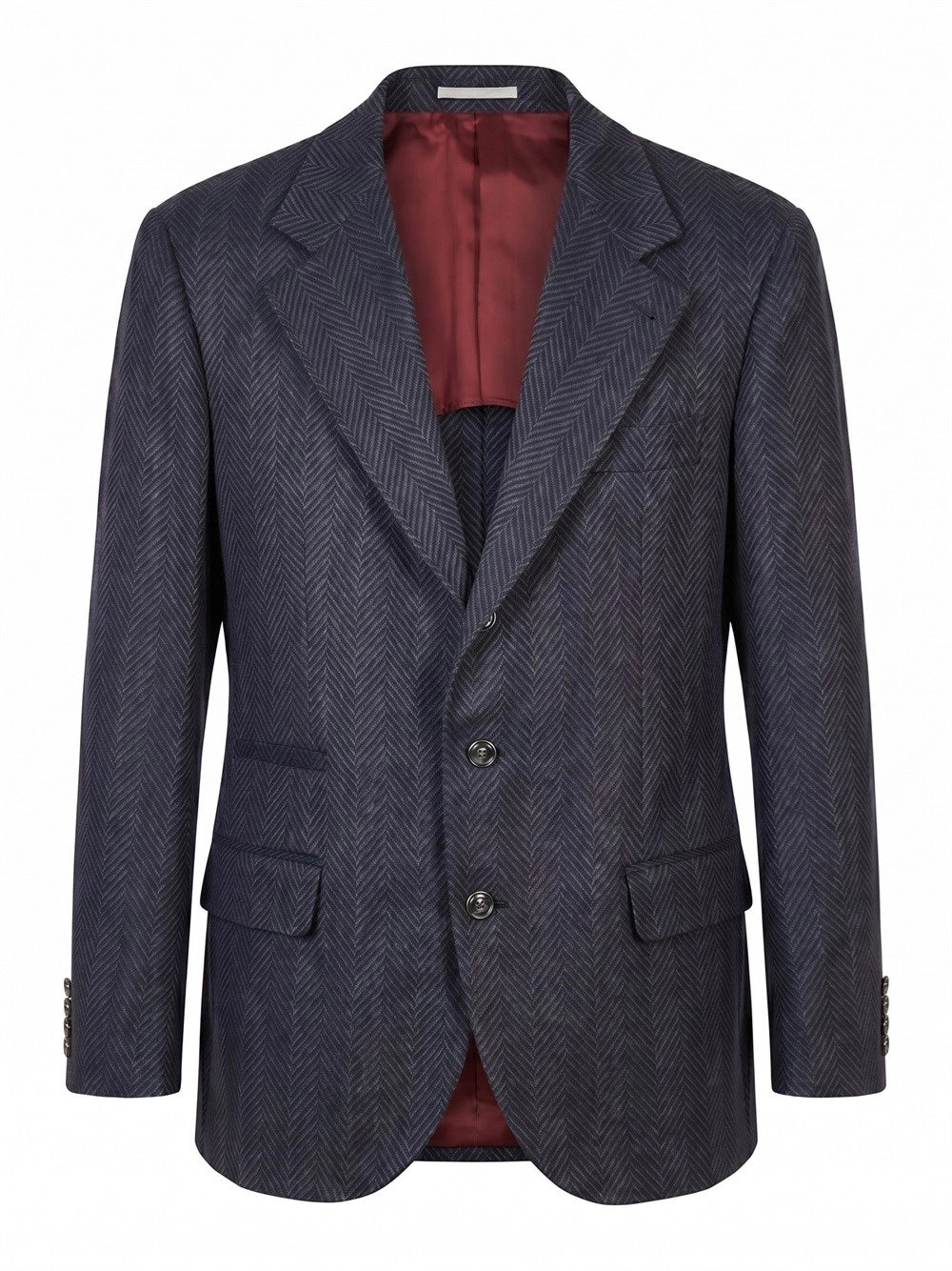 Brunello cucinelli Brunello Cucinelli Men Herringbone Cashmere And Silk Jacket