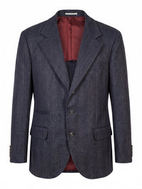 Brunello cucinelli Brunello Cucinelli Men Herringbone Cashmere And Silk Jacket