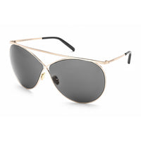 Tom Ford Tom Ford Sunglasses Oval Full Rim, Shiny Rose Gold Frame and Smoke Lens FT076128A