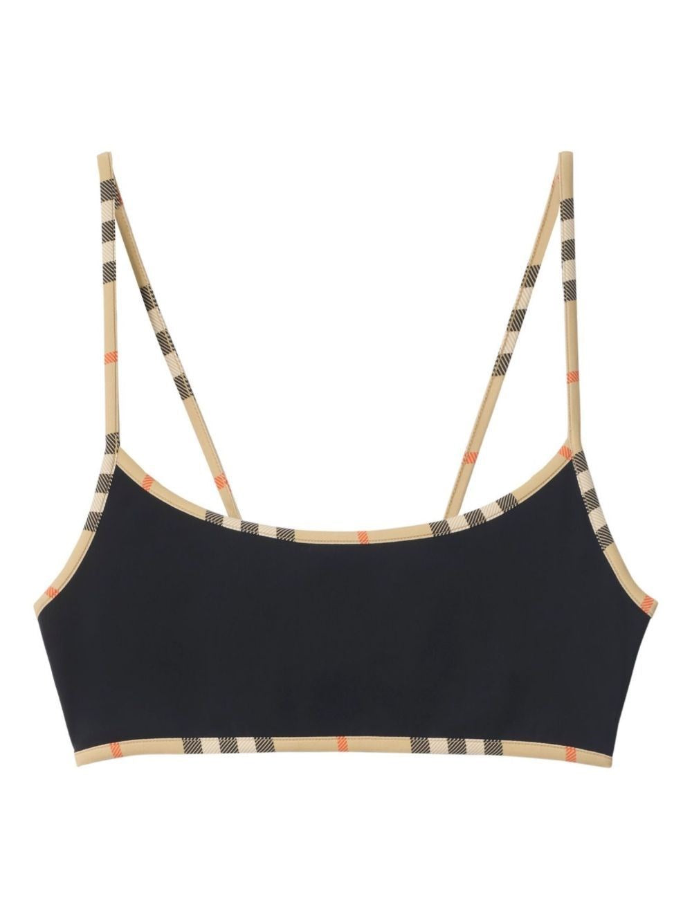 Burberry Women Bikini Top With Checked Edges