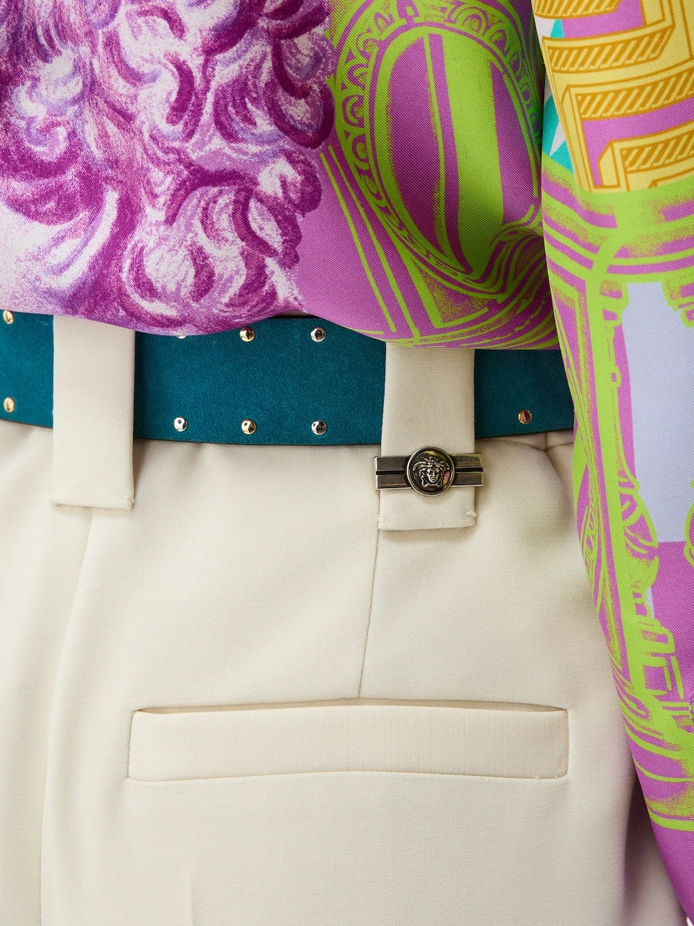Versace Women Stretch Wool Trousers