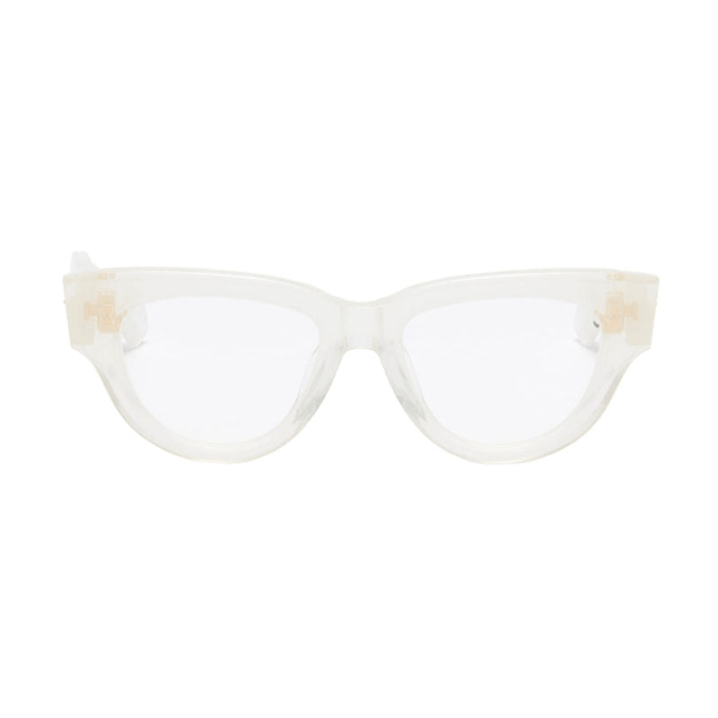 「パティ」: Valerion (Matt white ) Valentino Eyeglasses Square Full Rim, Crystal Burgundy Frame and