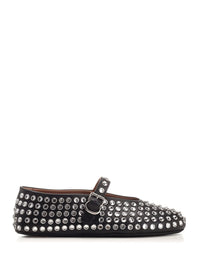 Alaïa Women Rhinestone Mesh Ballerina