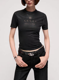 Gucci Gucci Women Jersey T-Shirt With Gg Print
