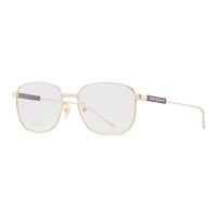 Gucci Eyeglasses Square Full Rim, Shiny Ruthenium Frame and Clear Demo Lens Lens GG1312O001