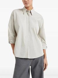 Brunello cucinelli Brunello Cucinelli Women Poplin Shirt With Shiny Trim
