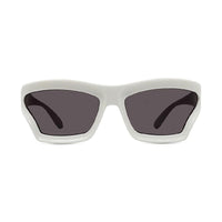 Loewe Sunglasses Rectangle Full Rim, Ivory Frame and Grey Lens LW40143U25A