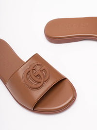 Gucci Women Slide Sandal With Double G