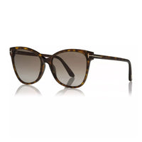 Tom Ford Sunglasses Cat Eye Full Rim, Shiny Red Frame and Brown Lens FT0844ANI68E