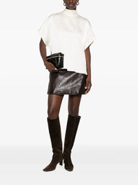 Brunello cucinelli Brunello Cucinelli Women Mock Neck T-Shirt With Monili