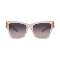Givenchy Sunglasses Square Full Rim, Shiny Black and Studs Frame and Grey Lens GV40076I01A