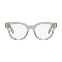 Celine Eyeglasses Square Full Rim, Transparent Teal Frame and Clear Demo Lens Lens CL50109I093