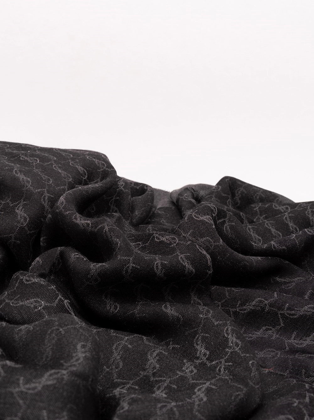 Saint laurent Saint Laurent Men Cassandre Scarf In Cashmere And Silk Jacquard