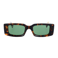 Off-White Off-White Sunglasses Rectangle Full Rim, Havana Frame and Green Lens OERI016ARTHUR6455