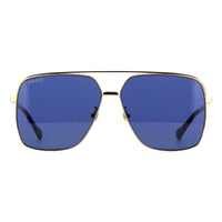 Gucci Gucci Aviator Full Rim, with a Gold frame and Blue Gold lens.