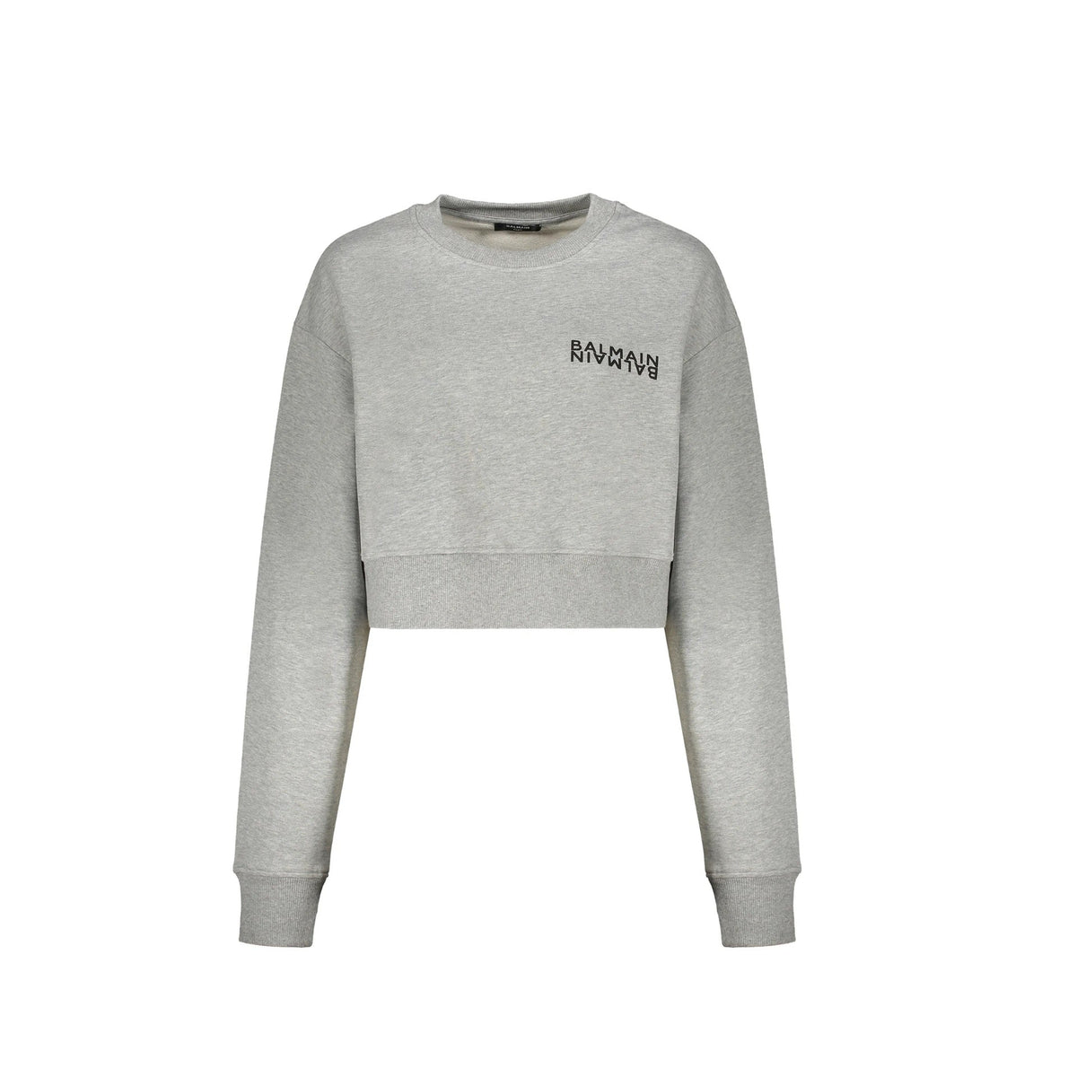 Balmain Balmain Cropped Logo Sweatshirt Women