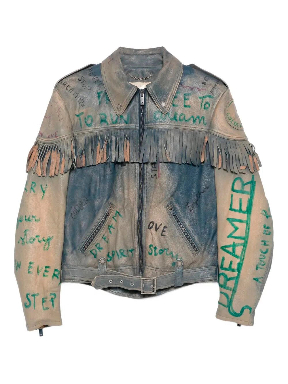 Golden Goose Women `Journey` Full Zip Jacket `Olimpia` Lettering