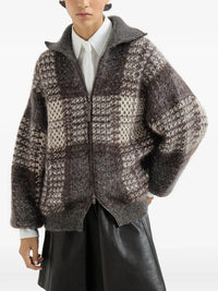 Brunello cucinelli Brunello Cucinelli Women Dazzling Tartan Double  Knit Cardigan